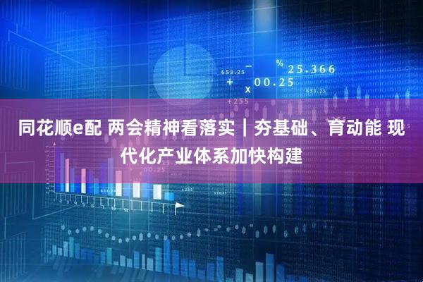 同花顺e配 两会精神看落实｜夯基础、育动能 现代化产业体系加快构建