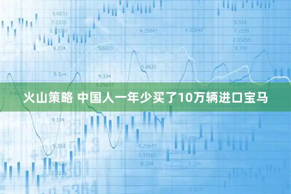 火山策略 中国人一年少买了10万辆进口宝马