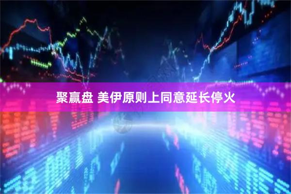 聚赢盘 美伊原则上同意延长停火